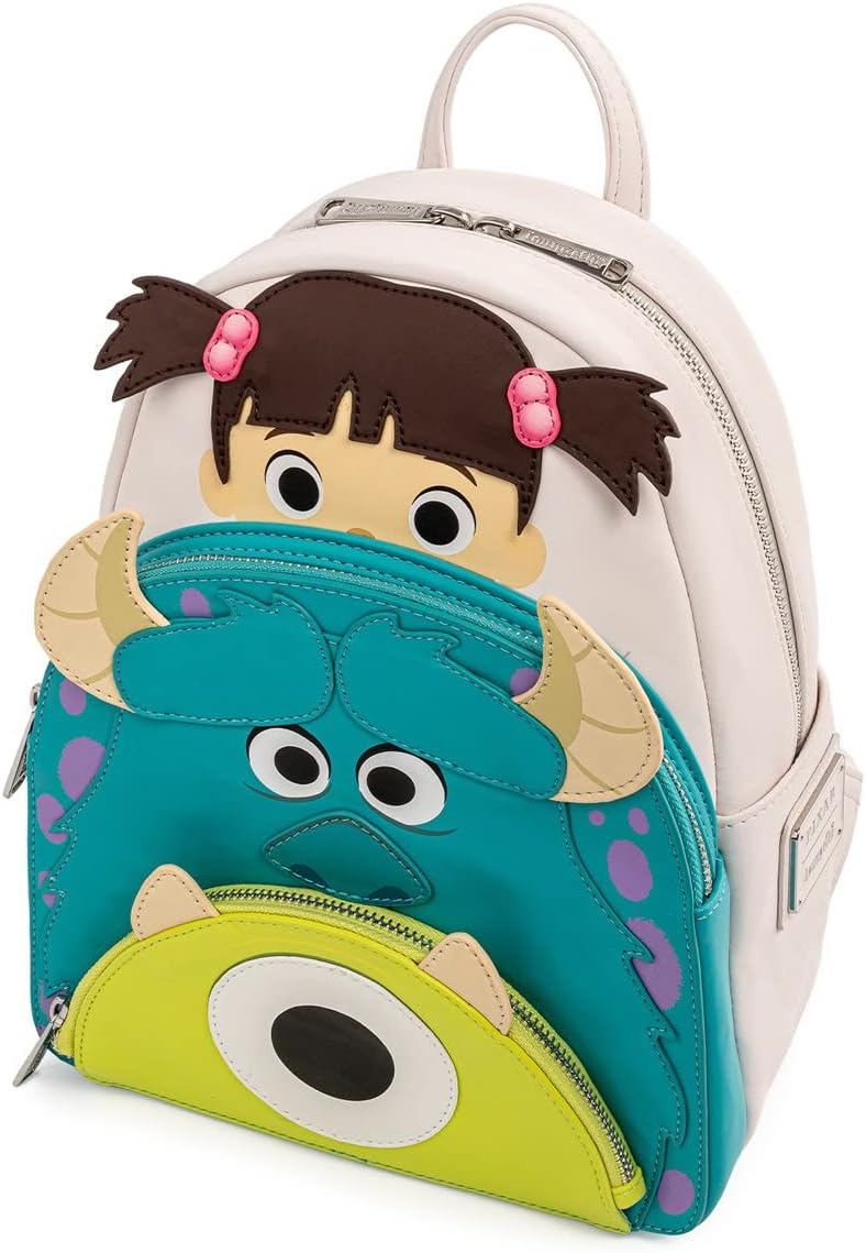 Disney Pixar Monsters Inc Boo Mike Sully Cosplay Womens Double Strap Shoulder Bag Purse Backpack