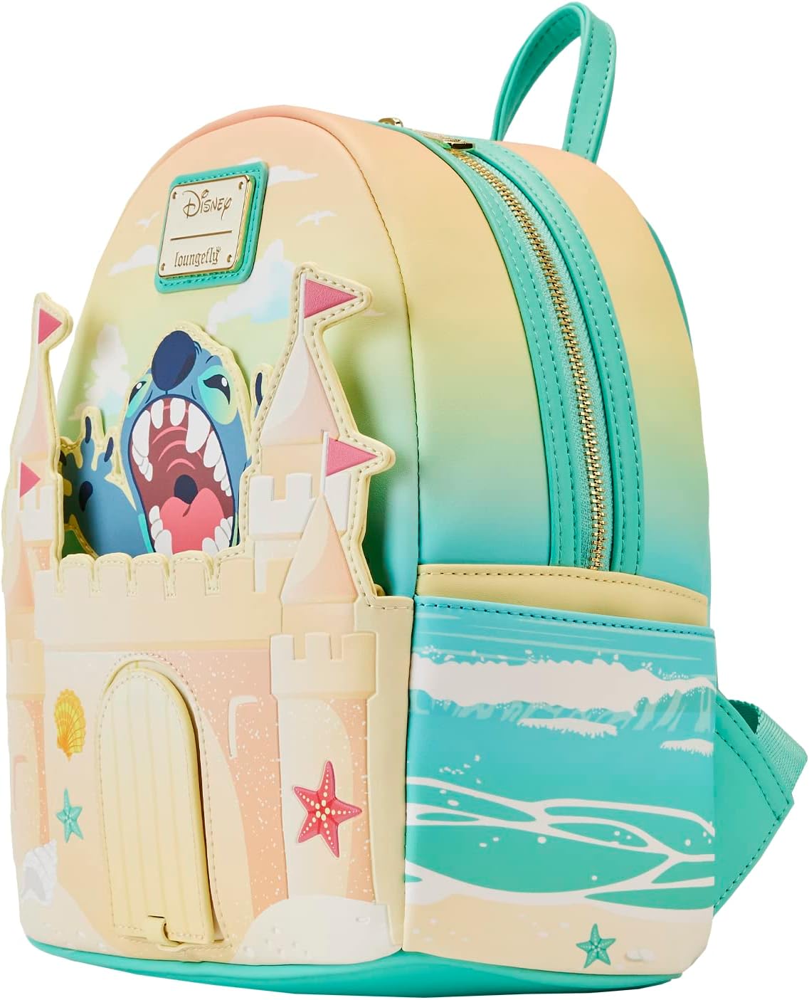 Disney Stitch Sandcastle Beach Surprise Mini Backpack