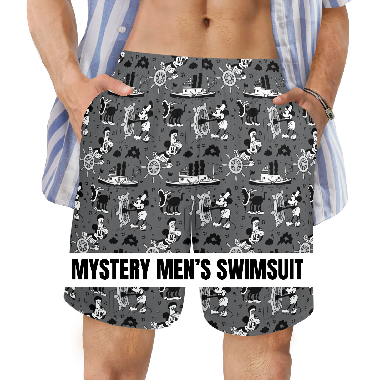 Mystery Men's Swim Trunks Swimsuit - Ambrie