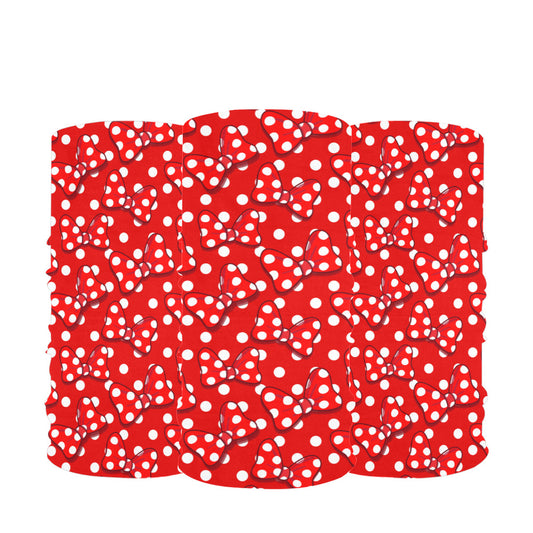 Red With White Polka Dot And Bows Multifunctional Headwear (Pack of 3)