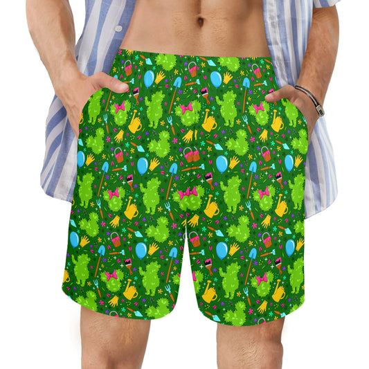 Flower And Garden Men's Swim Trunks Swimsuit