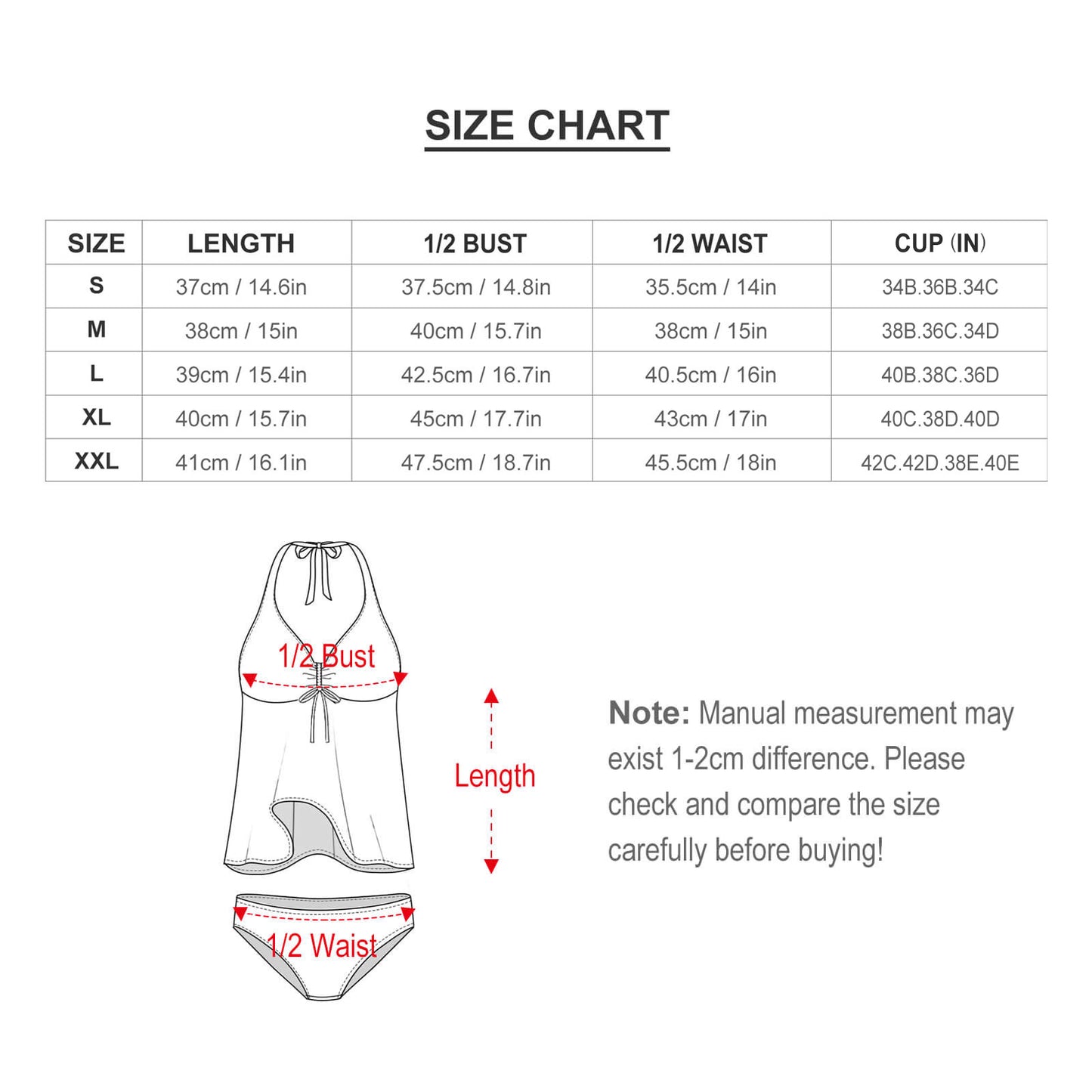 Sketches Women's Split Skirt Swimsuit