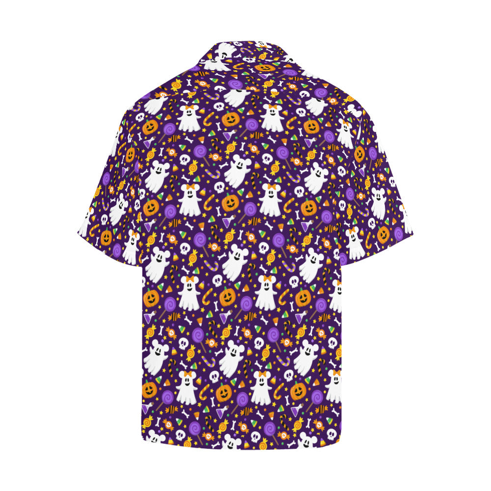 Mickey And Minnie Halloween Hawaiian Shirt