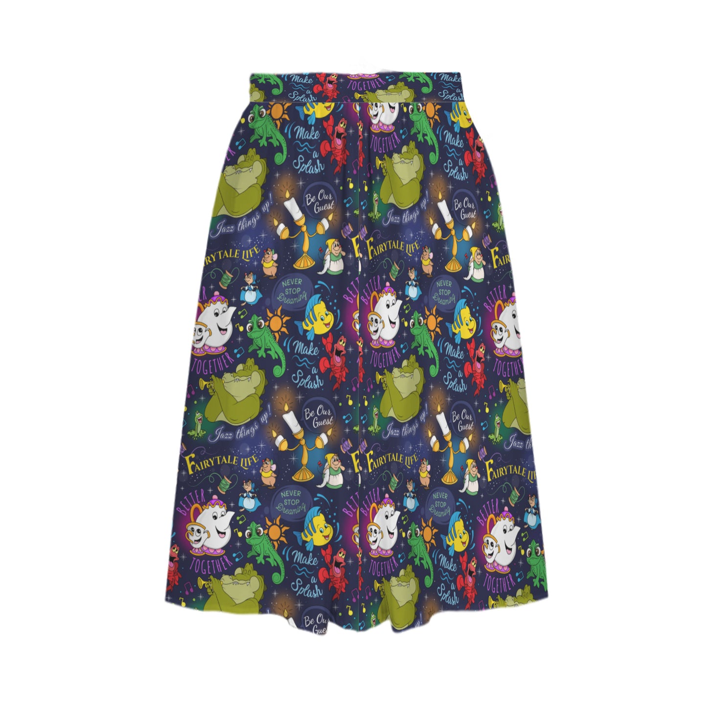 Sidekicks Elastic Waist Midi Skirt With Pockets