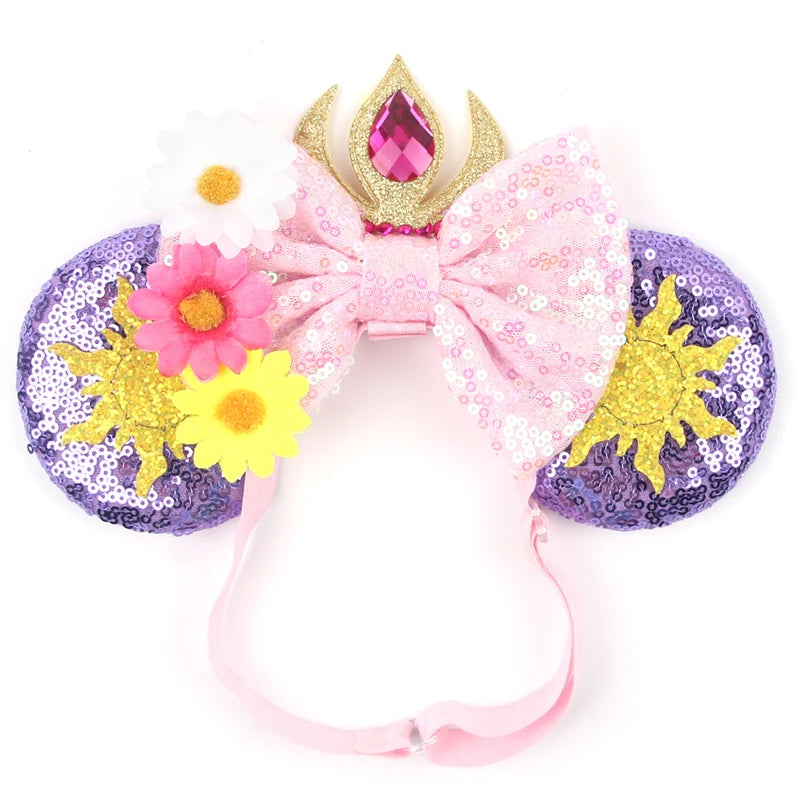 Rapunzel Mouse Ears Adjustable Elastic Headband For Babies, Kids, And Adults