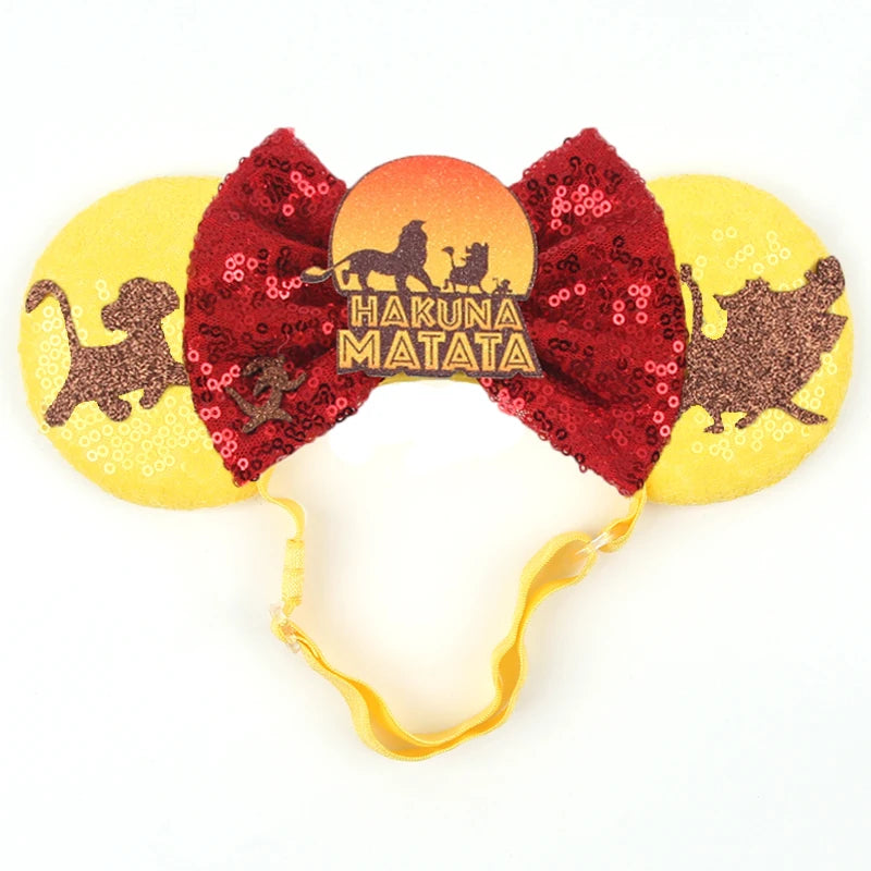 Disney Lion King Hakuna Matata Disney Mouse Ears Adjustable Elastic Headband For Babies, Kids, And Adults