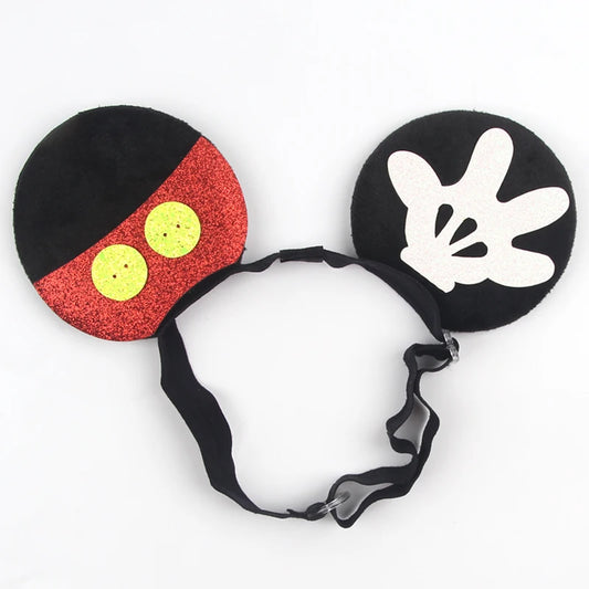 Mickey Disney Mouse Ears Adjustable Elastic Headband For Babies, Kids, And Adults