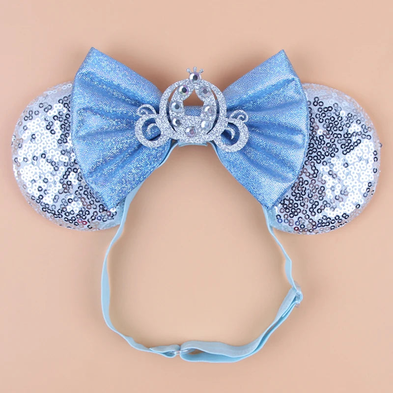 Cinderella Disney Mouse Ears Adjustable Elastic Headband For Babies, Kids, And Adults