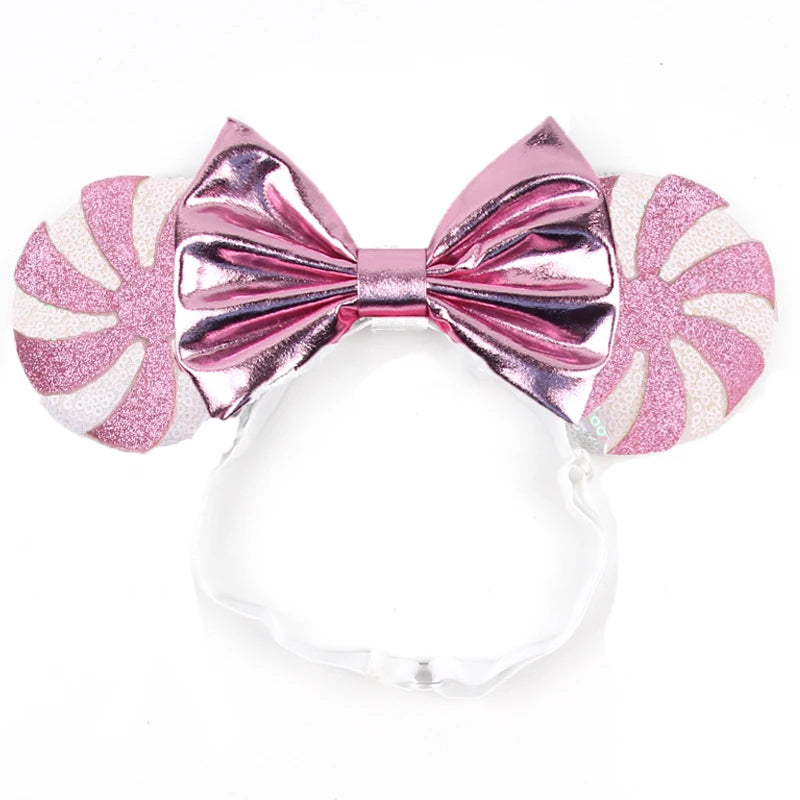 Pink Peppermint Mouse Disney Ears the daydream republic — Pink Peppermint Mouse Ears with Trim main image 4