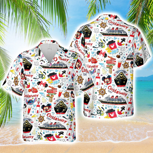 Disney Cruise Castaway Cay Men's, Women's, And Kid's Hawaiian Shirt