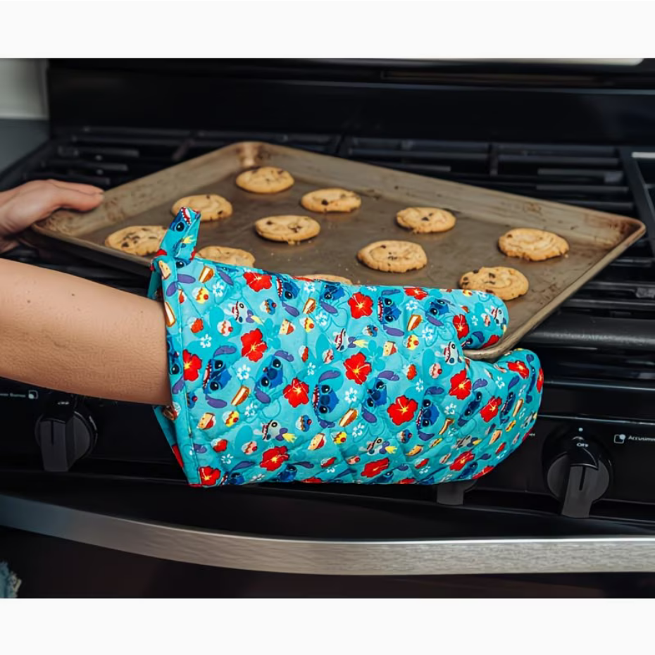 Disney Lilo & Stitch Kitchen Oven Mitt Pot Holder | Thick Heat-Resistant Glove For Cooking - Ambrie
