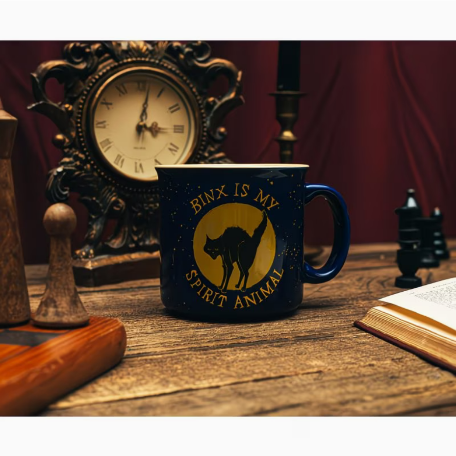 Disney Hocus Pocus "Binx Is My Spirit Animal" Ceramic Camper Mug | 20 Ounces - Ambrie