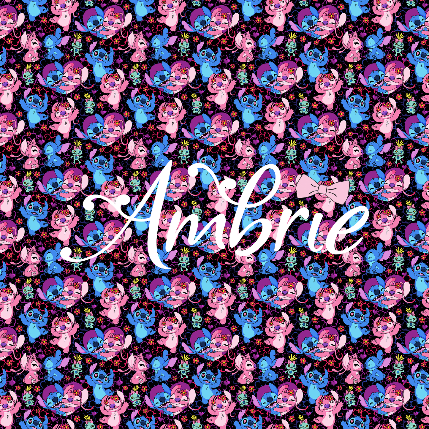 Besties Pattern, Magical Cartoon Seamless pattern, Fabric Sublimation