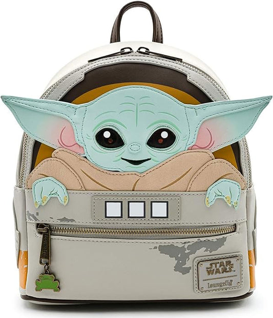Star Wars Baby Yoda The Mandalorian Womens Double Strap Shoulder Bag Purse Backpack