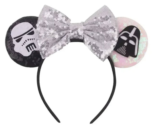 Star Wars Storm Trooper And Darth Vader Ears For Adults Headband Hair Accessory