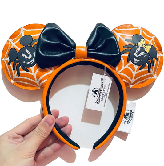 Mickey And Minnie Halloween Spiders Disney Mickey Ears For Adults Headband Hair Accessory