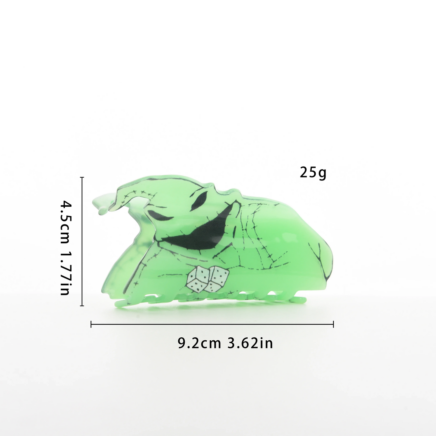 Nightmare Before Christmas Oogie Boogie Glow In The Dark Hair Claw Hair Clip