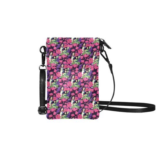 Blooming Flowers Small Cell Phone Purse