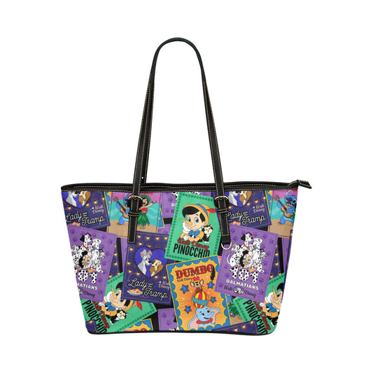 Classic Posters Leather Tote Bag