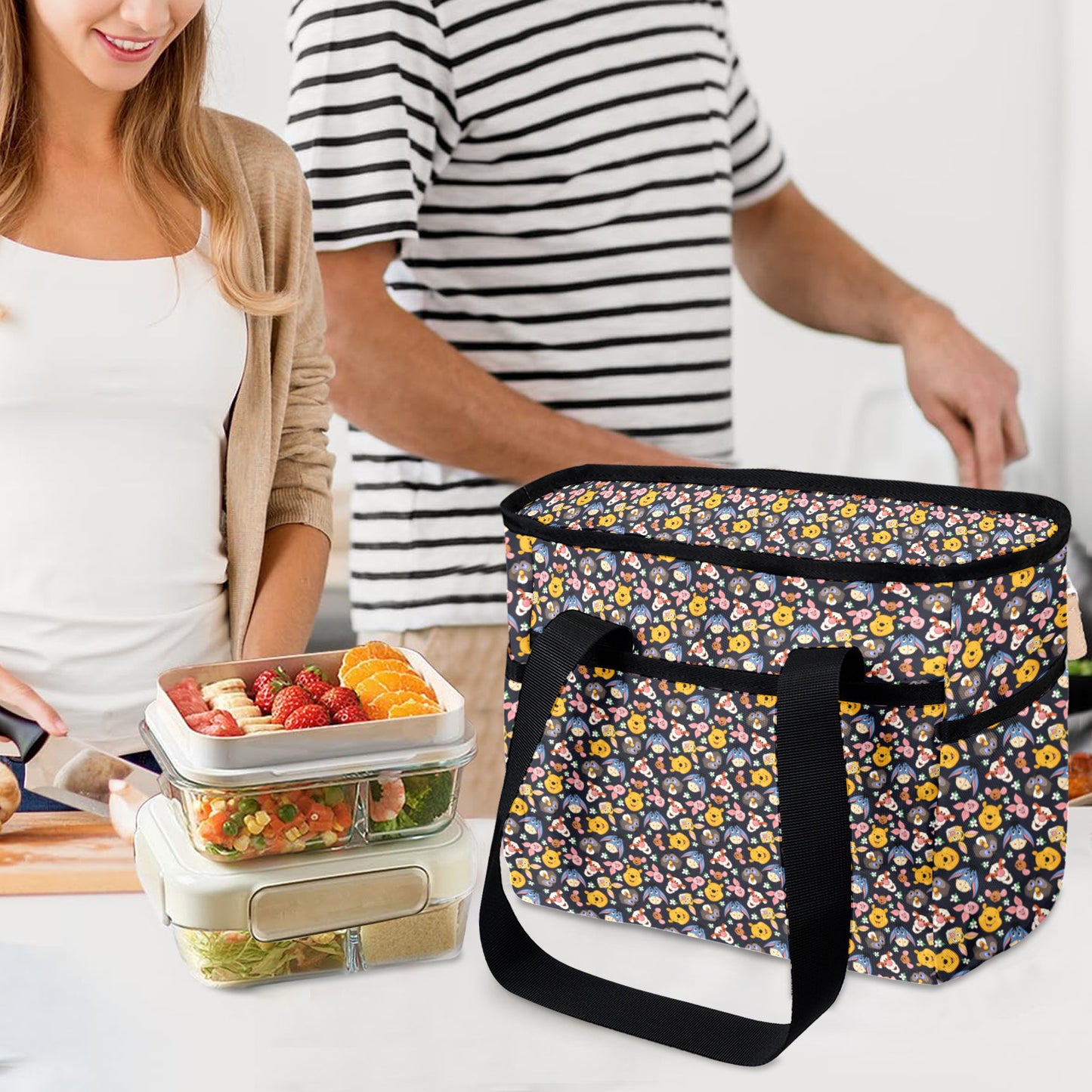 Hundred Acre Wood Friends Large Capacity Insulated Tote Bag