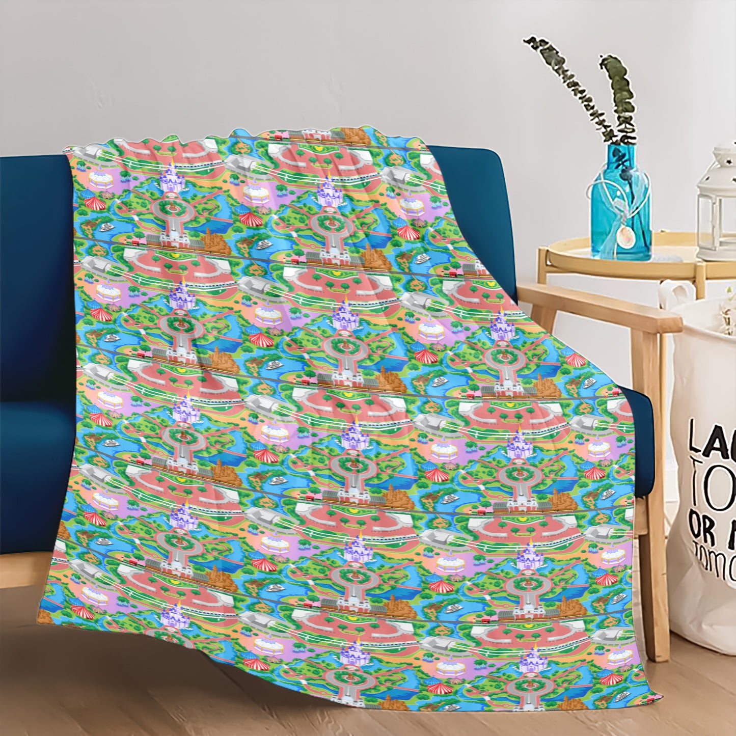 Park Map Ultra-Soft Micro Fleece Blanket 32"x48"