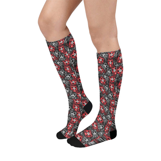Steamboat Mickey And Minnie Cards Over-The-Calf Socks