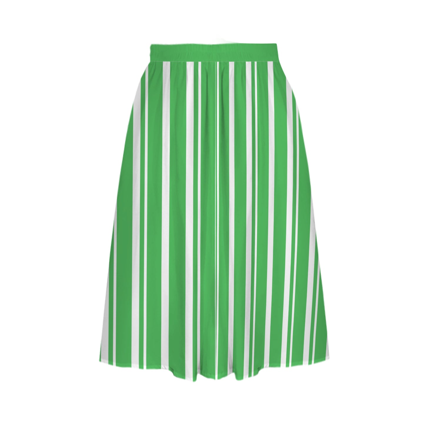 Dapper Dan Green Elastic Waist Midi Skirt With Pockets