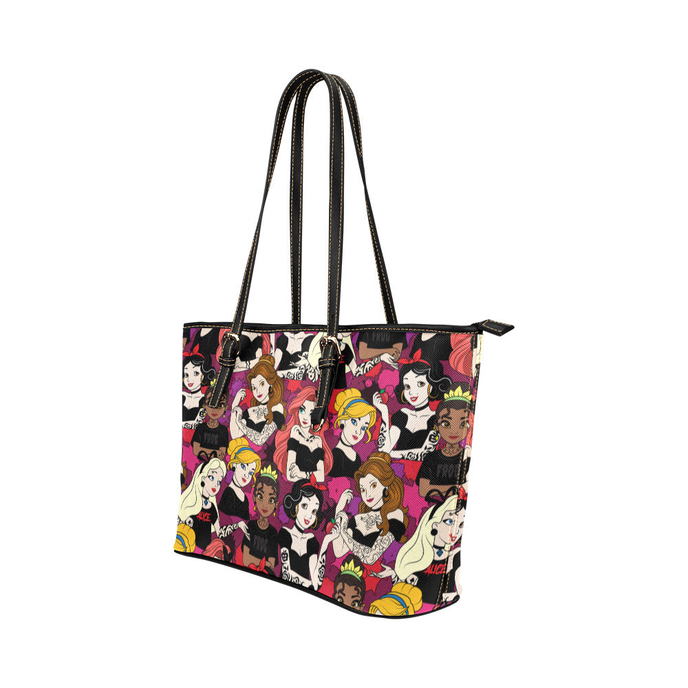 Bad Girls Leather Tote Bag