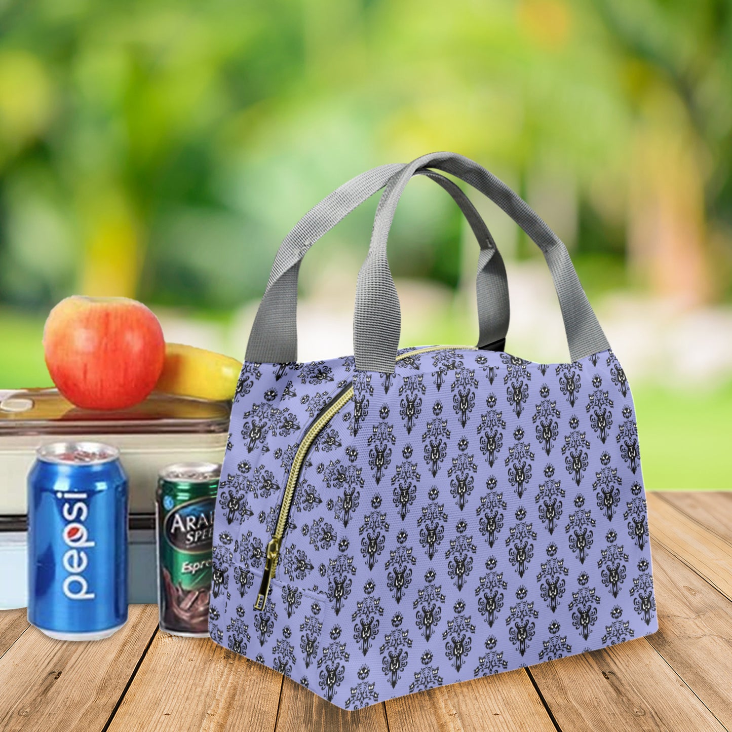 Haunted Mansion Wallpaper Portable Lunch Bag