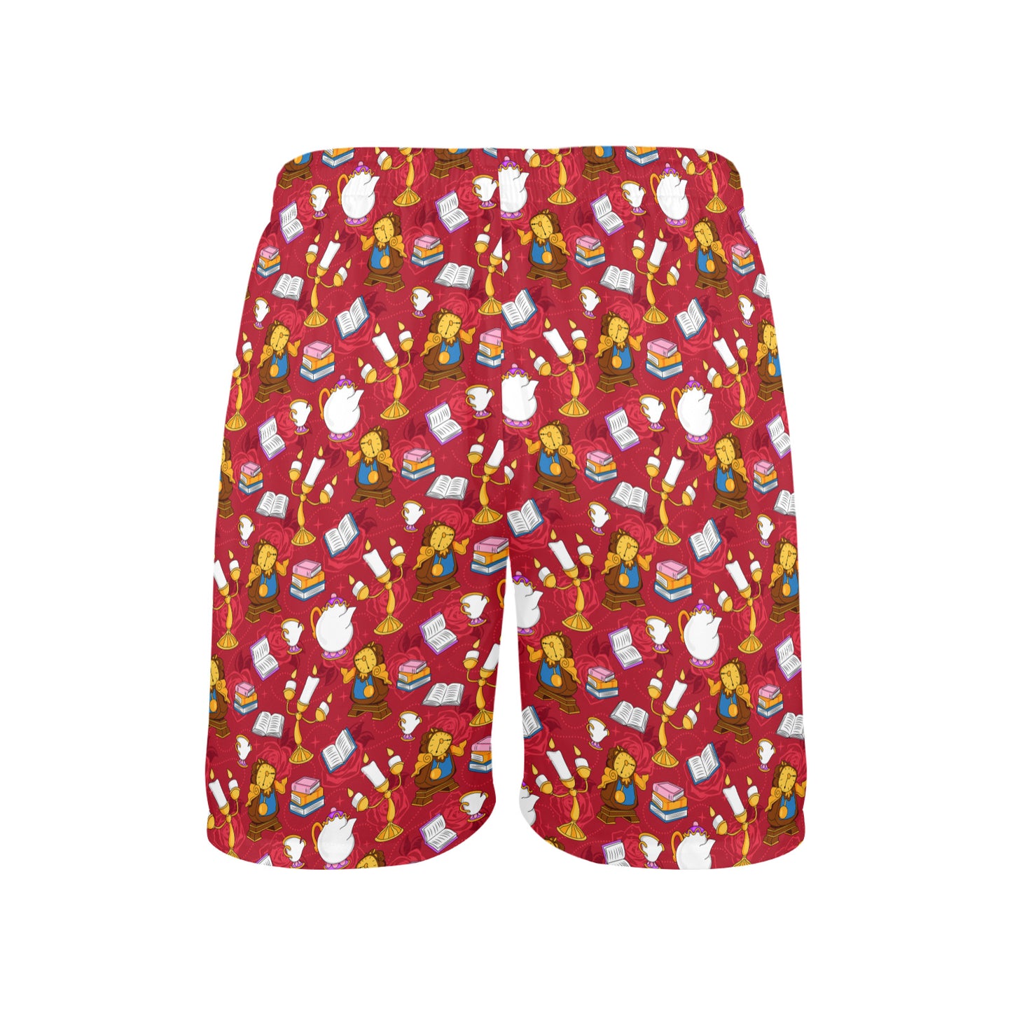 Disney Beauty And The Beast Belle's Friends Men's Swim Trunks Swimsuit