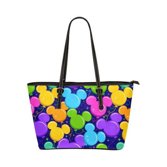 Park Balloons Leather Tote Bag