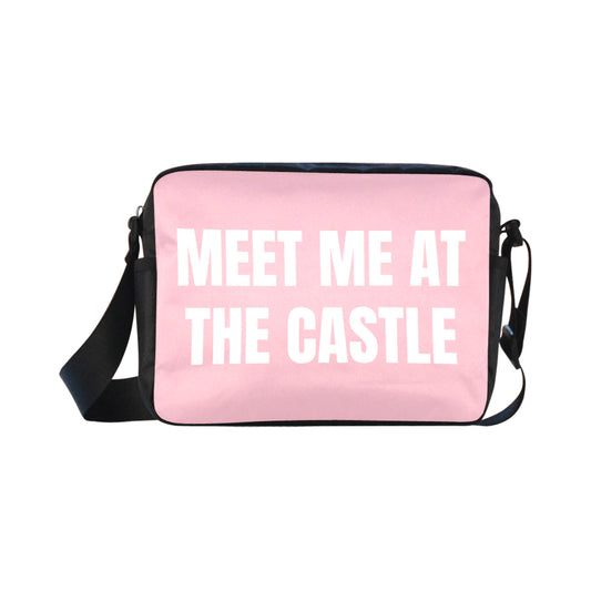 Meet Me At The Castle Light Pink Classic Cross-body Nylon Bag