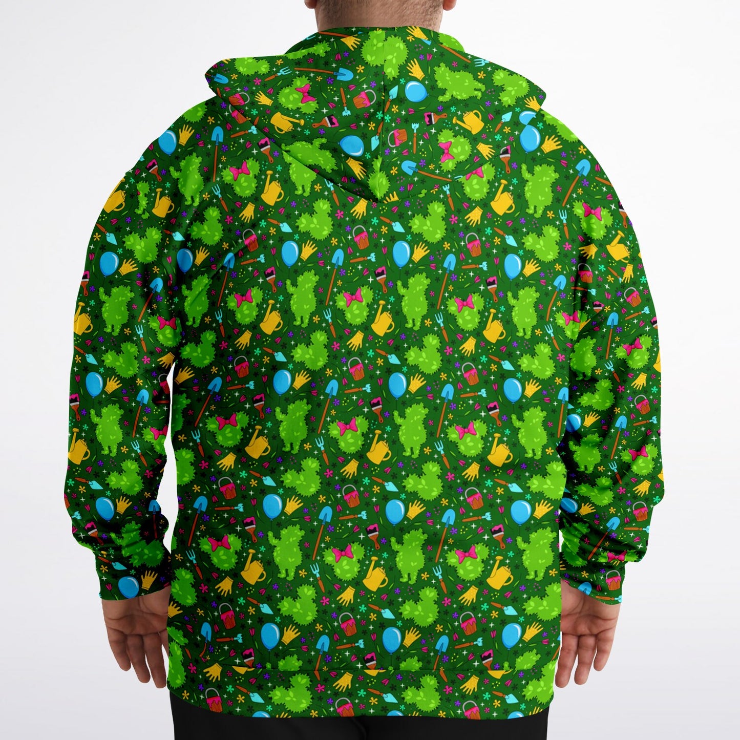 Flower And Garden Plus-size Unisex Zip Hoodie