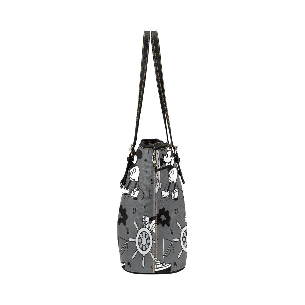 Steamboat Mickey Leather Tote Bag