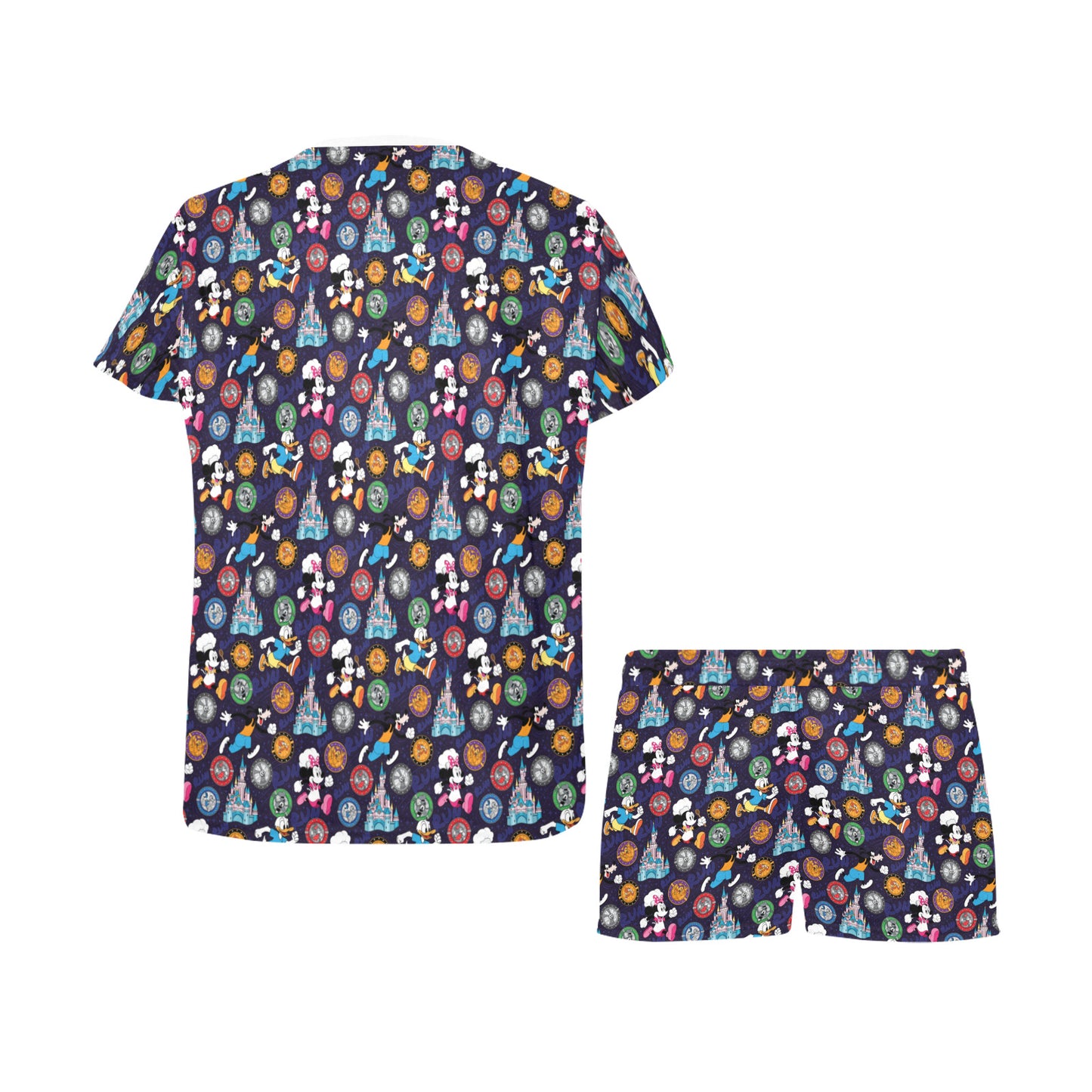 Mickey Wine And Dine Race Women's Short Pajama Set