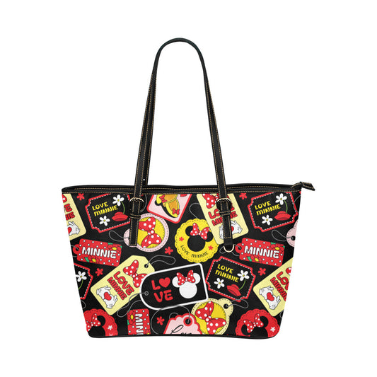 Minnie Tags Leather Tote Bag