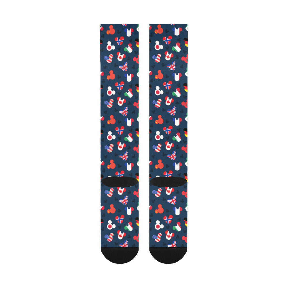 Mickey Flags Over-The-Calf Socks