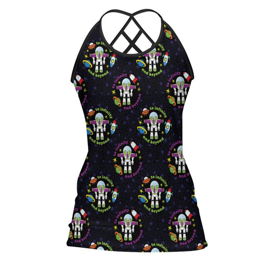 To Infinity And Beyond Women's Criss-Cross Open Back Tank Top