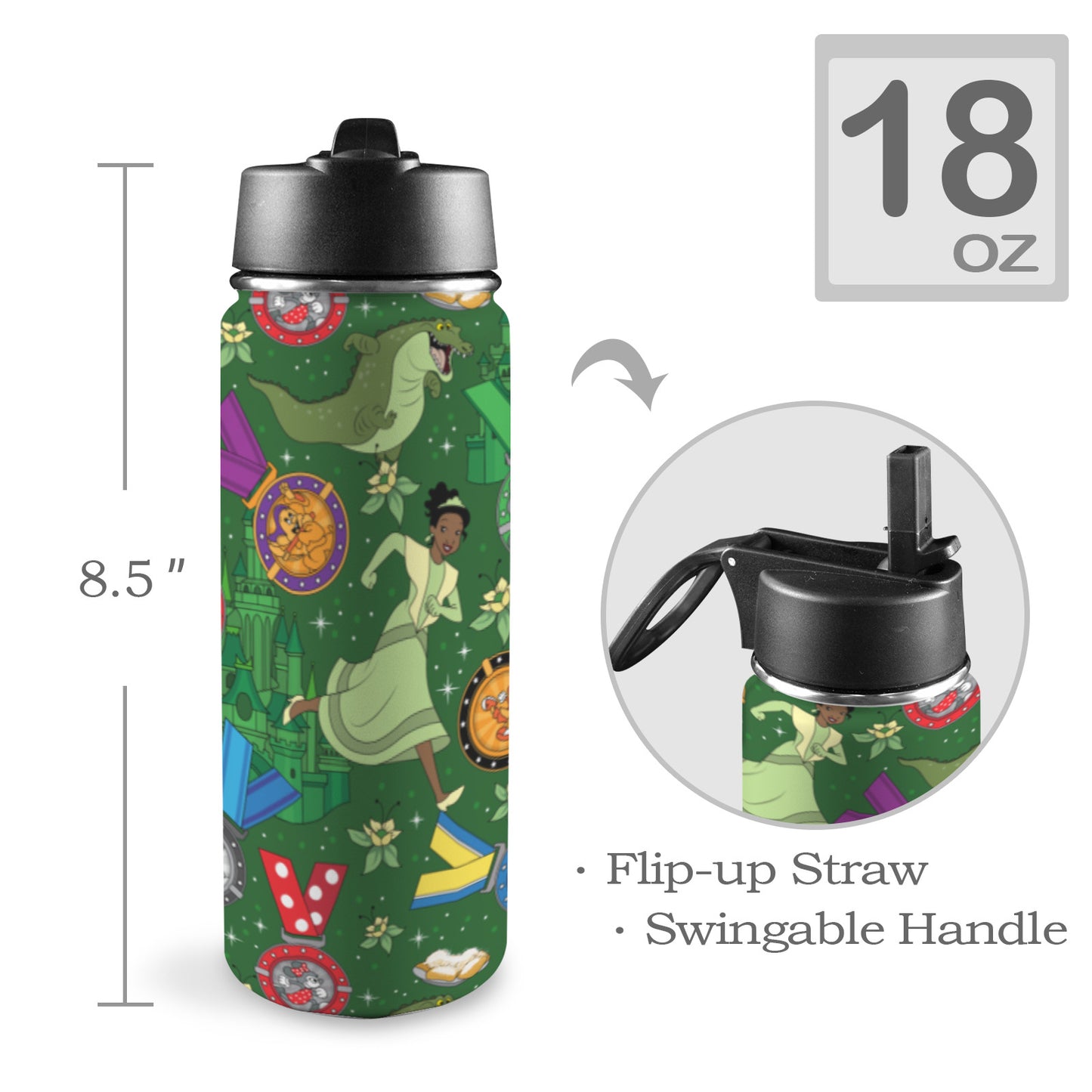Tiana Wine And Dine Race Insulated Water Bottle