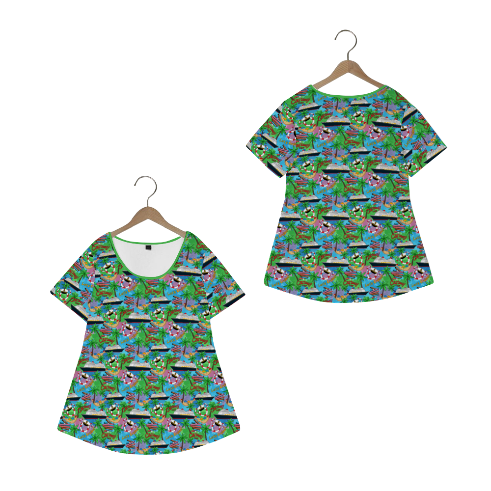 Let's Cruise Women's Crew Neck Loose Tunic