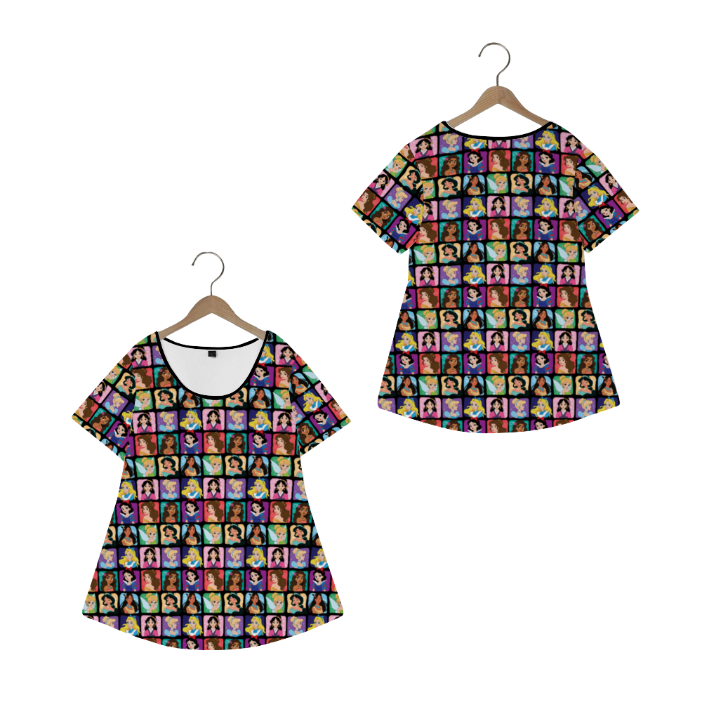 Princess Portraits Women's Crew Neck Loose Tunic