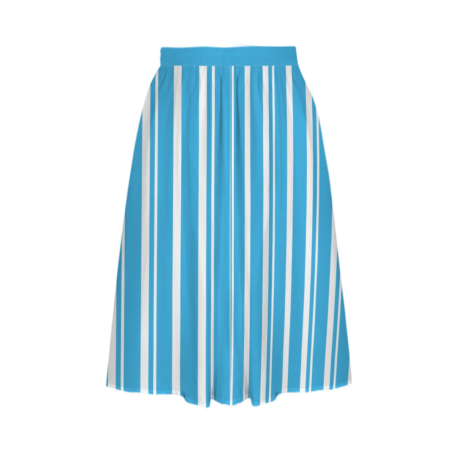 Dapper Dan Blue Elastic Waist Midi Skirt With Pockets