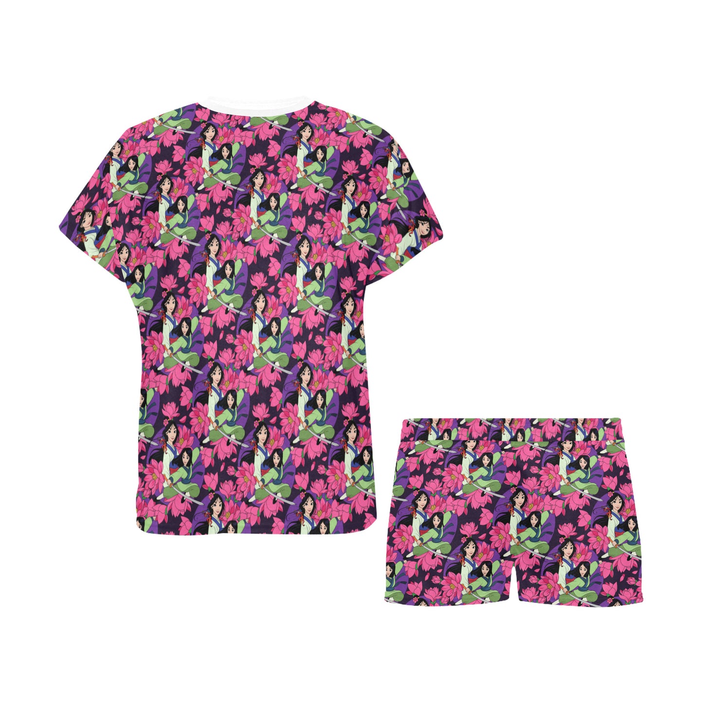 Blooming Flowers Women's Short Pajama Set