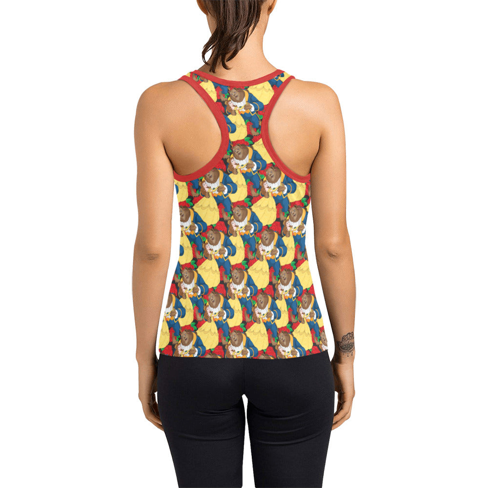 Beauty And The Beast Dancing Beauty Women's Racerback Tank Top