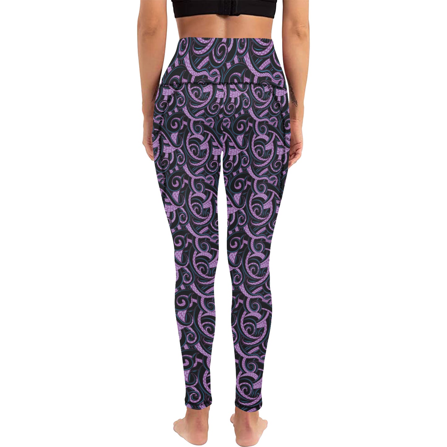 Ursula Tentacles Women's Athletic Leggings With Pockets