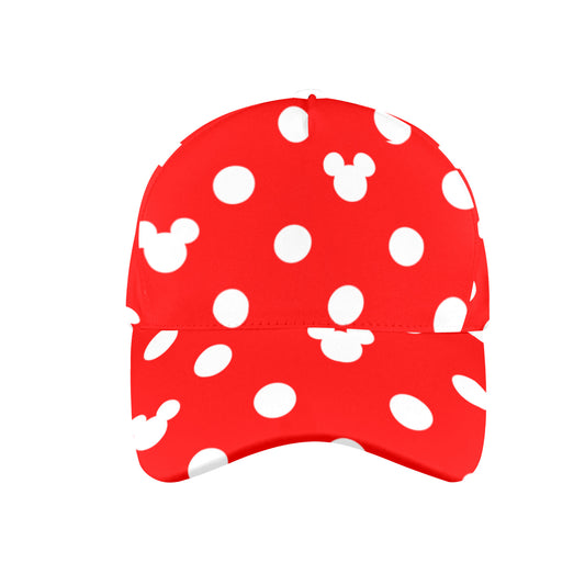 Red With White Mickey Polka Dots Hat