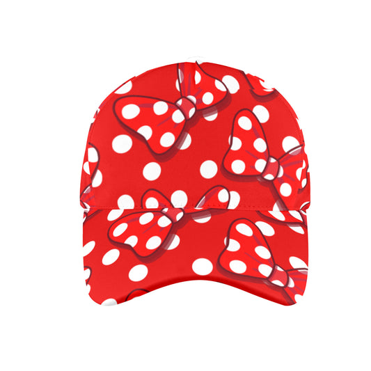 Red With White Polka Dot And Bows Hat