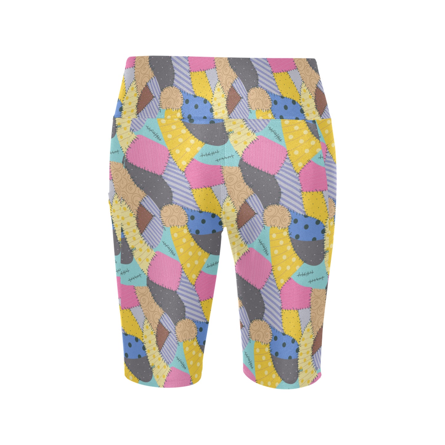 Sally's Dress Women's Athletic Workout Half Tights Leggings With Side Pockets