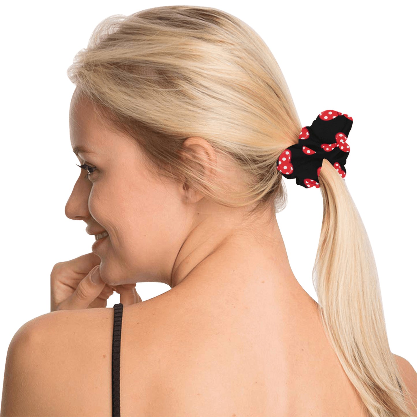 Polka Dot Bows Hair Scrunchie