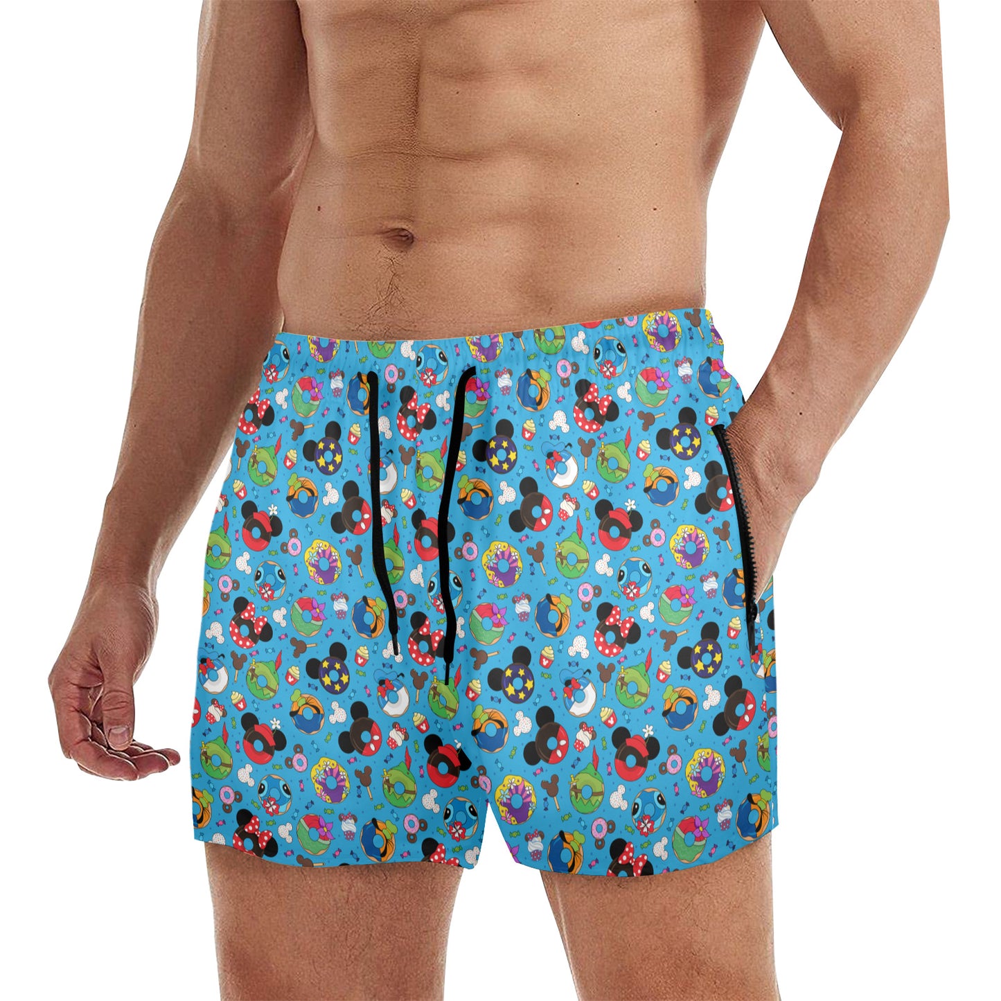 Character Donuts Men's Quick Dry Athletic Shorts
